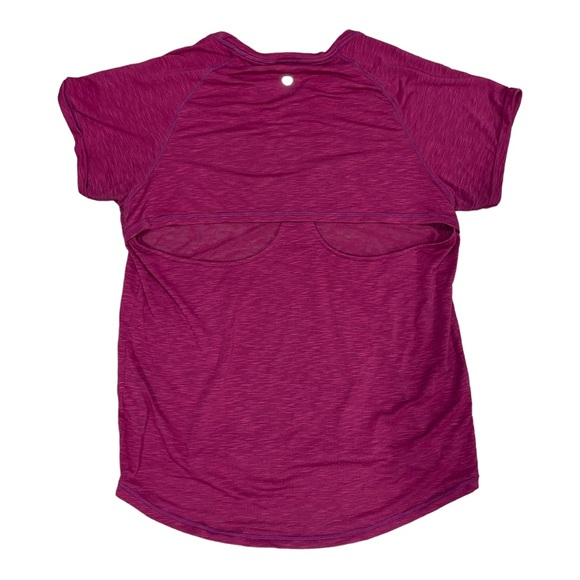 Zella Woman’s Fuchsia Athletic Tee With Back Vents Size XS - Picture 2 of 5